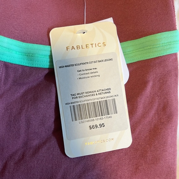 Fabletics High-waisted Sculptknit Cut out Back Legging Size M/8 - Picture 3 of 4
